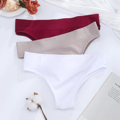 Brasilianische Damen-Slips aus Baumwolle, bequeme SL-Unterwäsche, Hüftslip mit T-Rücken, Damen-Dessous