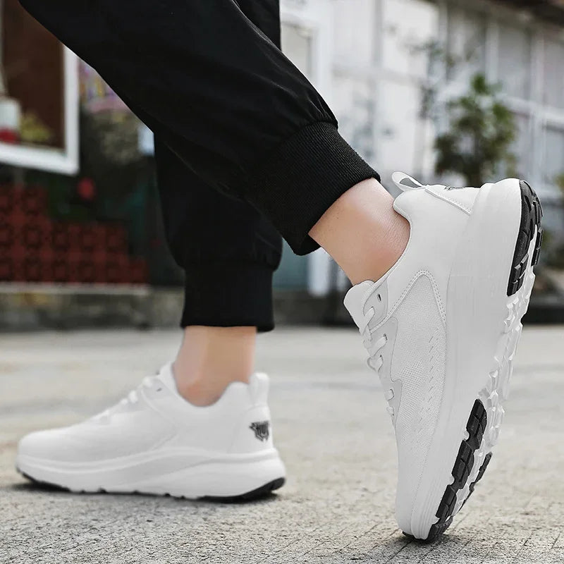 Shoes for Men Breathable Wear Resistant Athletic Training Sneakers White Sports Shoes Tennis Men's Running Walking Travel Shoes