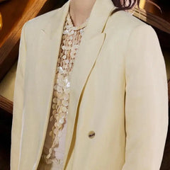 Fashion Accessories, Women's Summer Beach Style Handmade Bead Necklace with Shell Tassel Multi-layered Collarbone Chain