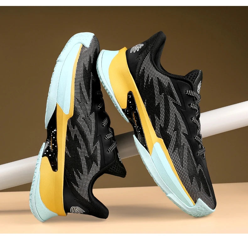 Basketball Shoes for Men and Women, Lightweight Mesh Breathable Non-Slip Wear-Resistant Shock-Absorbing Practical Soft-Soled Stu