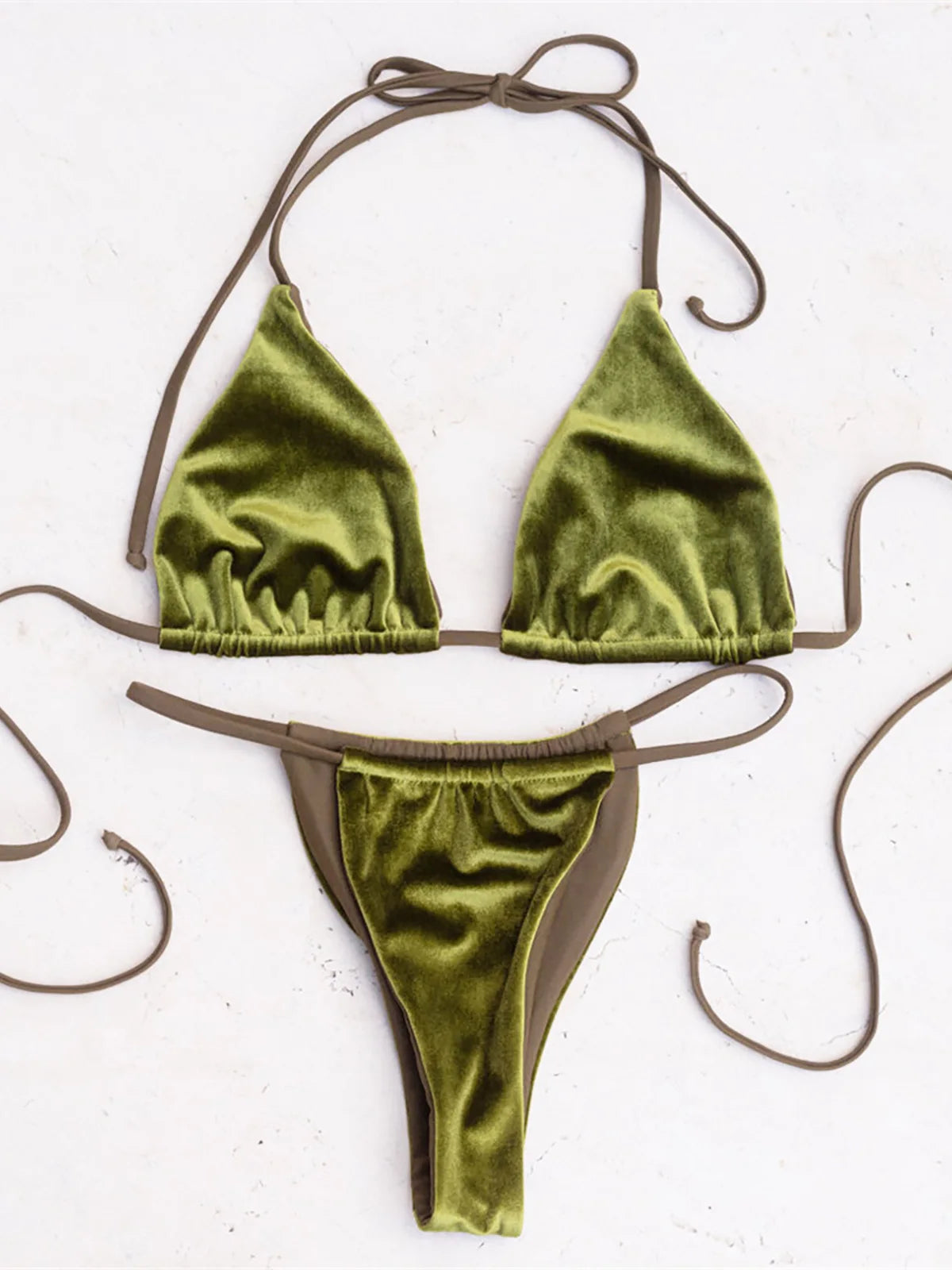 12 Colors Halter High Leg Cut Padded Bikini Women Swimwear Female Swimsuit Two-pieces Bikini set Bather Bathing Suit Swim K5974