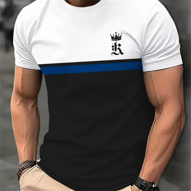 New Fashion Men's T-shirt Casual Sweatshirt Tops Summer O-neck Slim Short-sleeved Tees Male Trend Streetwear Daily Mens Clothing