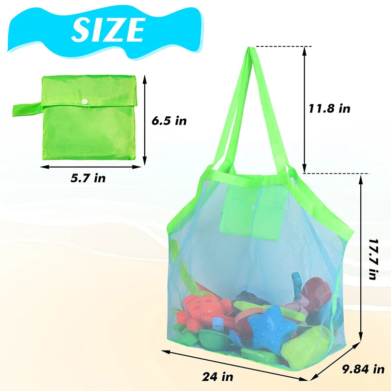 Handbag Beach Shoulder Bag Mesh Shell Bag Beach Essential Bag Beach Toy Handbag