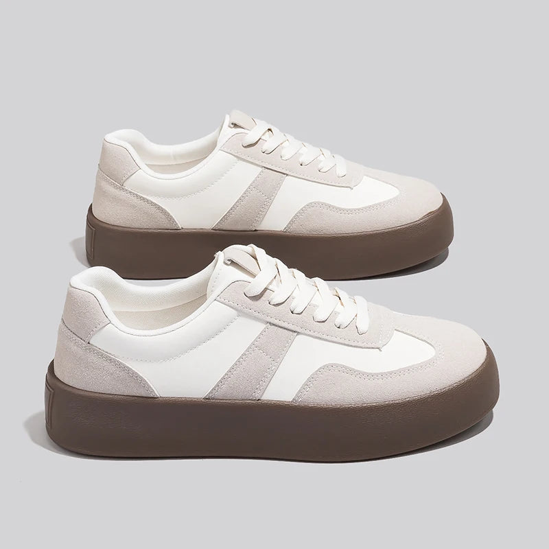 Men's and Women's Fashionable Casual Sports Shoes, Versatile Thick-soled Platform Shoes, White Sneakers, Autumn Training Shoes
