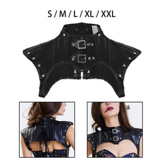 WOMEN'S STEAMPUNK COSTUME ACCESSORIES PU LEATHER SHOULDER SHRUG JACKET Shapewear Short Gothic Shoulder Tops for Women