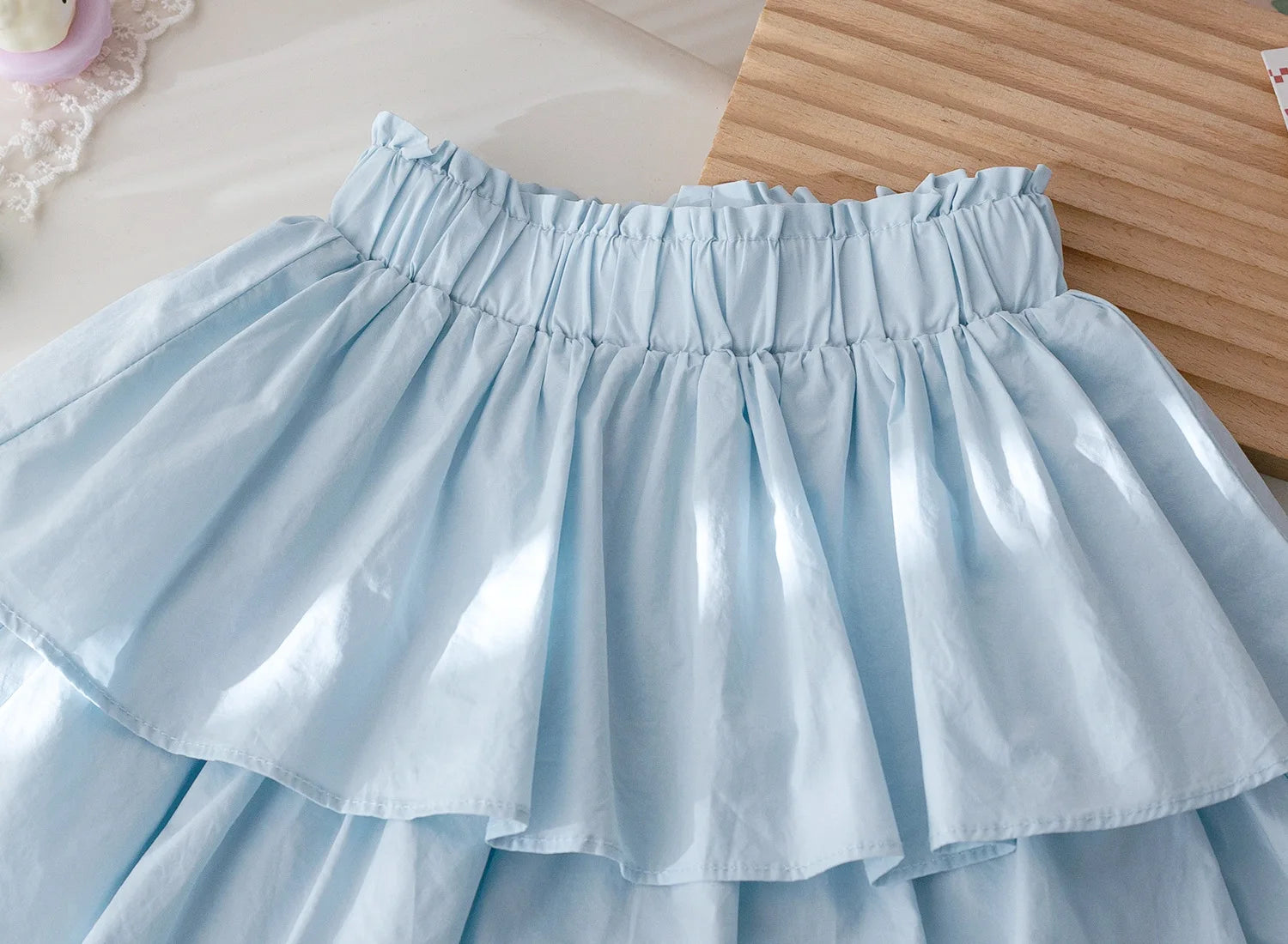 Korean Children's Clothing Girls Summer Shorts Foreign Style Small Fresh Versatile Culottes Girls 2025 Summer Fashion Skirt