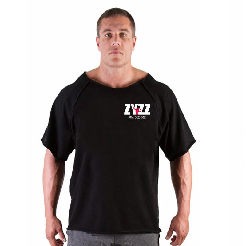 New Hot Sale Men Printed T Shirts Breathable Loose Running Shirt Cotton Tees Bodybuilding Singlet Fitness GYM POWERHOUSE T Shirt