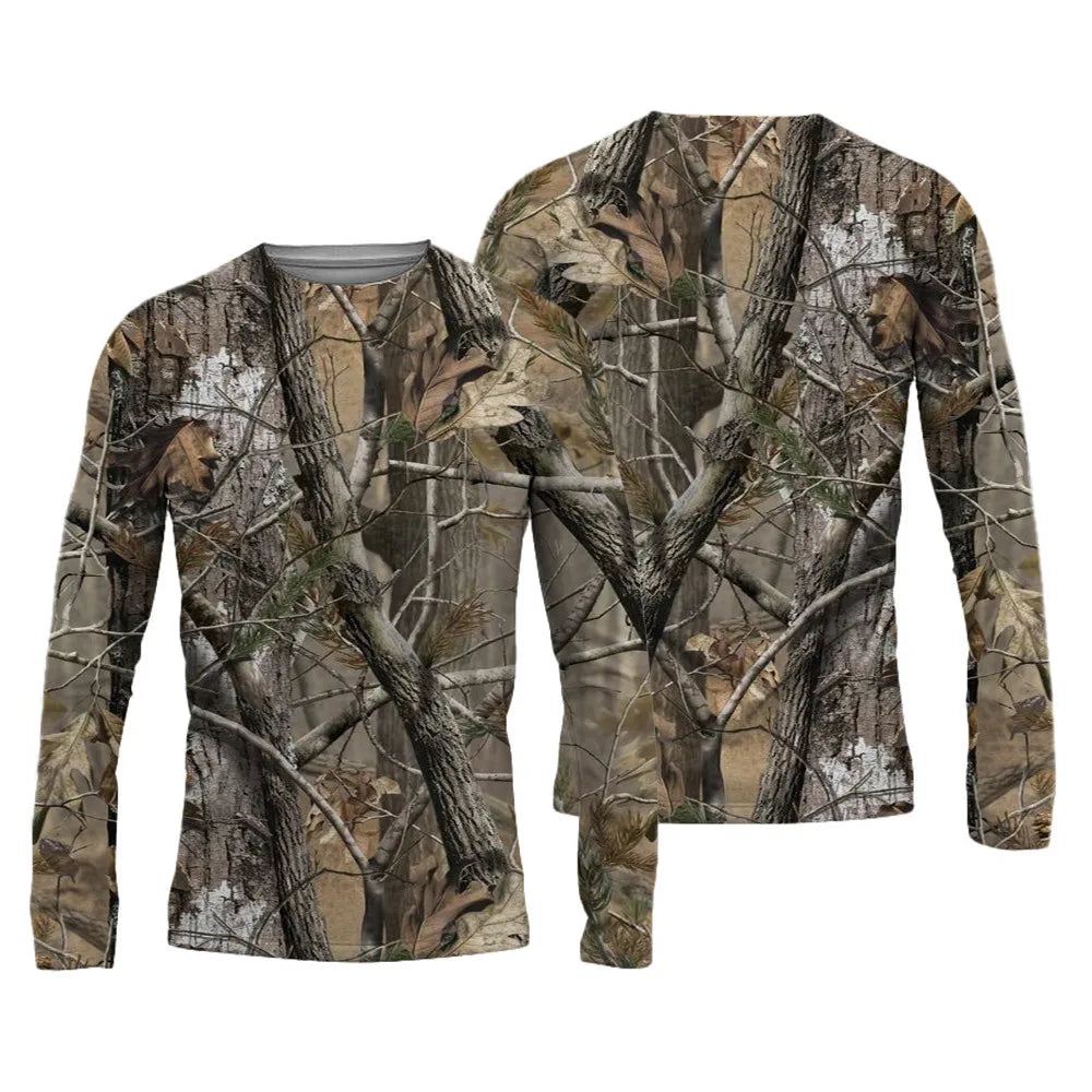 New Summer Men's Fishing Shirts Breathable T-Shirt Fishing Apparel Long Sleeve Outdoor Sports Crewneck Tops Fishing Shirts 6XL