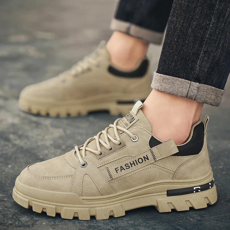 Men's shoes four seasons outdoor work shoes soft sole comfort labor shoes breathable anti-slip work boots caausl youth tide shoe