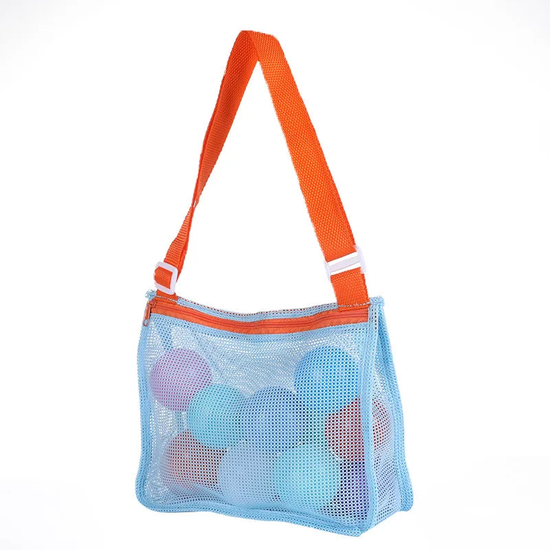 Beach Toy Mesh Bag Kids Shell Storage Bag Beach Toy Seashell Bag Mesh Pool Bag Sand Toys Swimming Accessories for Boys and Girls