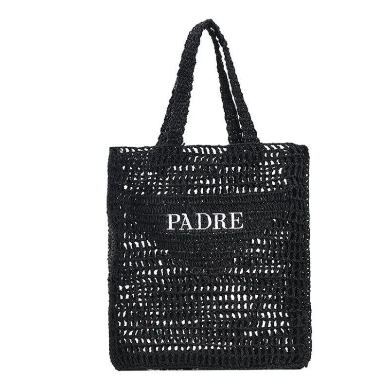 2025 Women Embroidered Straw Tote Bag Large Capacity Adjustable Crossbody Beach Boho Handwoven Seagrass Vacation Shoulder Purse