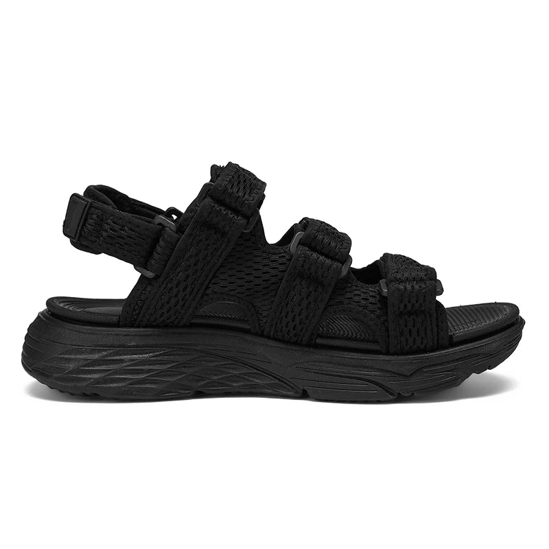 Sandals and casual shoes for men in summer, classic black breathable comfortable thick sole hot selling and explosive thick sole