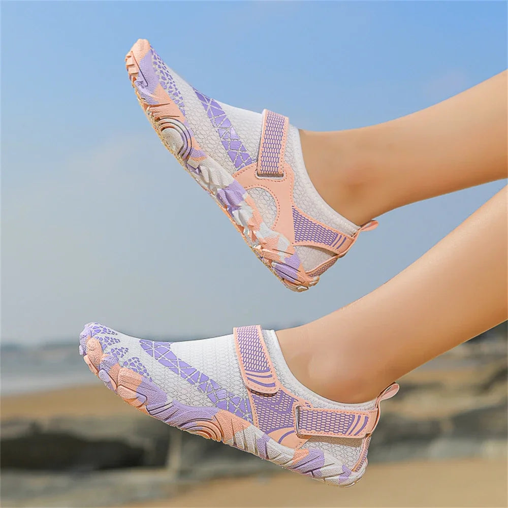 Water Shoes Women Men Quick Dry Five Finger Barefoot New Outdoor Upstream Wading Swimming Aqua Shoes Summer Beach Sneakers 2025