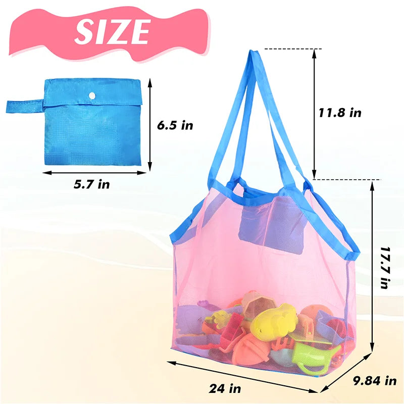 Handbag Beach Shoulder Bag Mesh Shell Bag Beach Essential Bag Beach Toy Handbag