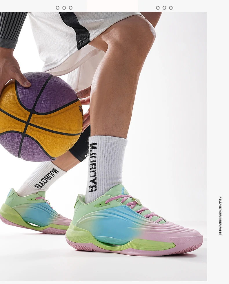 High-quality Men Basketball Shoes for Women Leather Basketball Sneakers Men Outdoor Rubber Anti Slip Sports Training Shoes Male