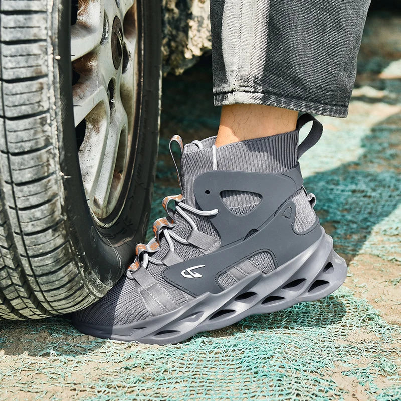 Fashionable, comfortable and casual sports shoes, work boots, anti-puncture and anti-crush safety shoes, men's protective shoes