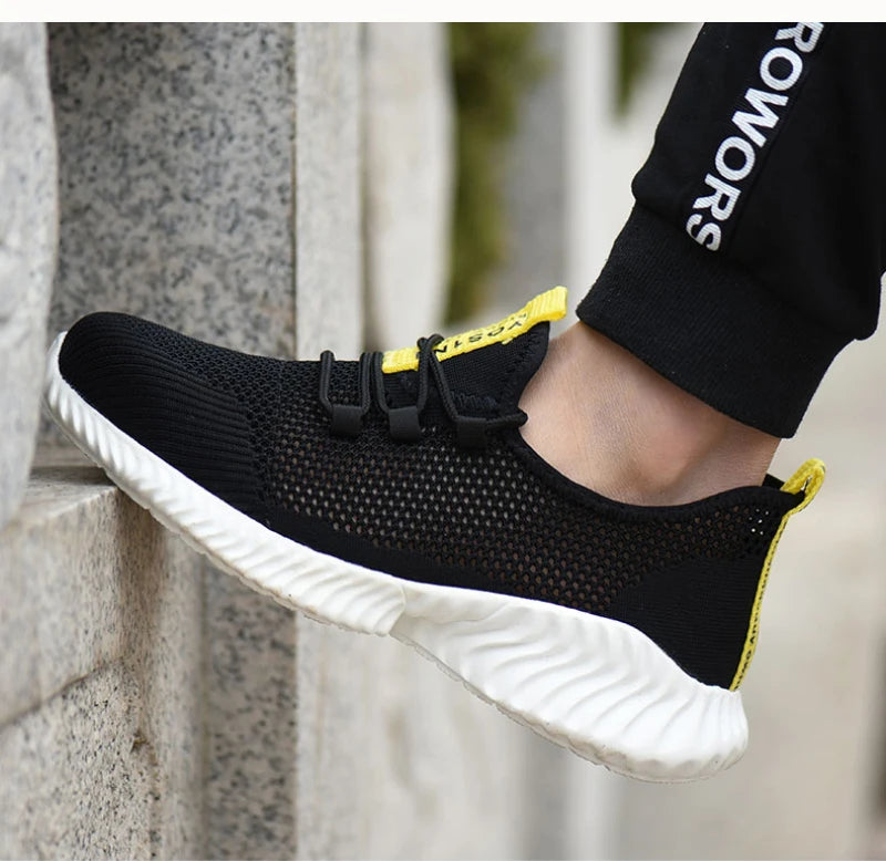 Lightweight Comfort Safety Shoes For Men Women Work Shoes Sneakers Steel Toe Shoes Puncture-Proof Breathable Protective Shoes