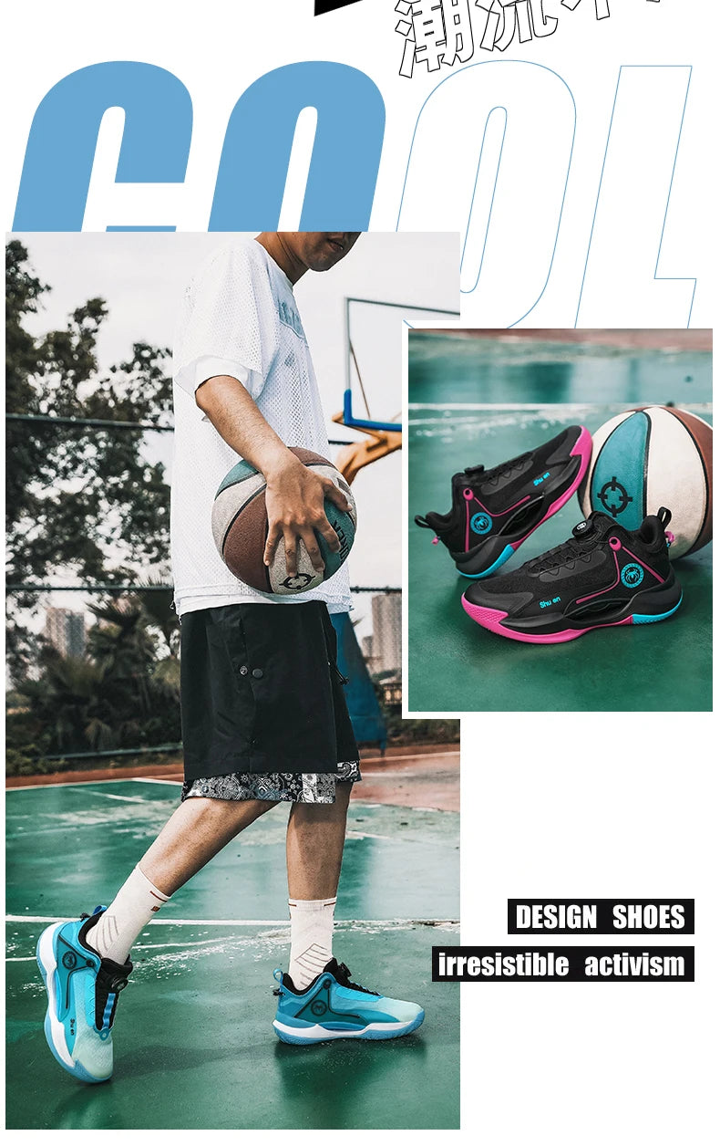 2025 Men'S And Women'S Basketball Shoes Lightweight Breathable Shock-Absorbing Anti Slip Daily Training Sports Shoes 36-45