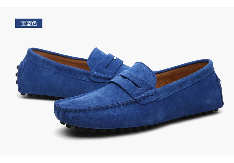 38-50 Shoes Men Casual Shoes Fashion Men Shoes Genuine Leather Men Loafers Moccasins Slip on Men Flats Male Driving Shoes