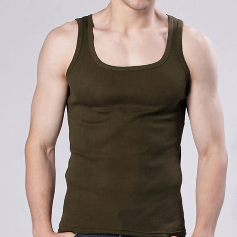 New Casual Bodybuilding Vest Summer Plus Size Men Clothing Tank Tops Black White Gray Singlets Sleeveless Fitness Men Vest Tees