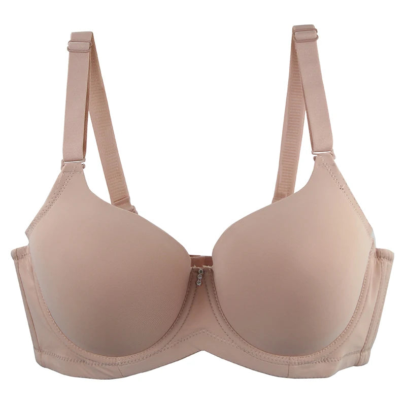 2023 New Sexy Large Size Underwear Comfortable Thin Mold Full Cup Bras For Women DE Cup Female Solid Lingerie