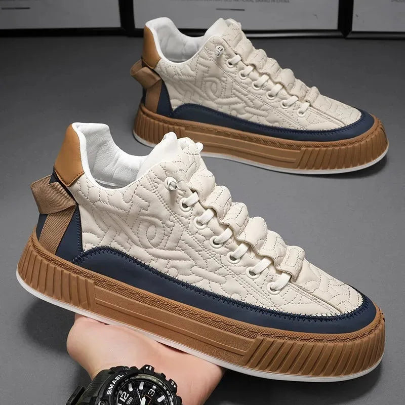 Men Sneakers Fashion Trend Luxury Brand Casual Flat Shoes Vulcanize Shoe Male Outdoors Non-slip wear-resistant Hiking Shoes 2023