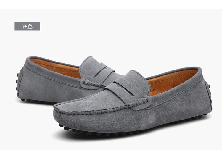 38-50 Shoes Men Casual Shoes Fashion Men Shoes Genuine Leather Men Loafers Moccasins Slip on Men Flats Male Driving Shoes