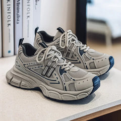 Men's Shoes Spring Leisure Breathable Men's Lightweight Thick Sole Increase Trendy Sneaker New Running Sneakers Versatile
