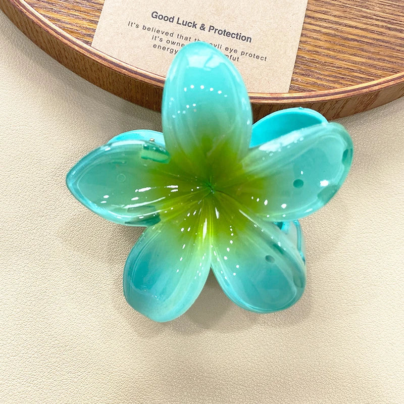 Beach Vacation Bohemia Style Fashion Egg Flower Hair Clips Flower Large Hair Claw Hairpin For Women Girls Accessories
