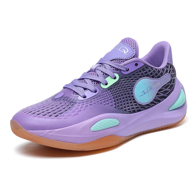 Basketball Shoes for Men and Women in Summer Mesh Breathable Lightweight Soft Sole Low-Top Shock-Absorbing Anti-Slip Wear-Resist