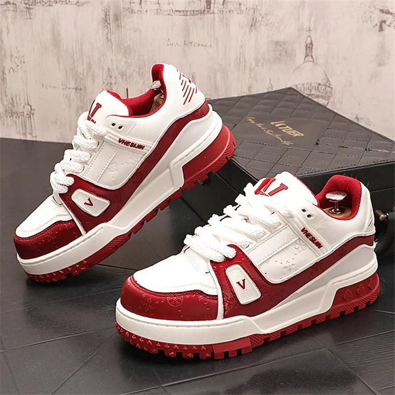 Designer Wedding Party Men Shoes Autumn Fashion Casual Sneakers Man Thick Bottom Walking Office Leisure Loafers Shoes for Men