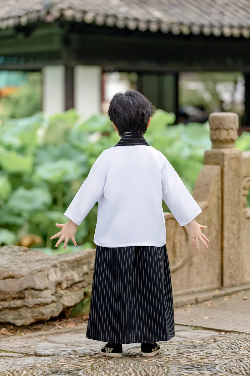 Kids Japanese Traditional Costume Kimono Children's Samurai Clothes Boys Cardigan Kimono Sets Child Stage Performance Clothing