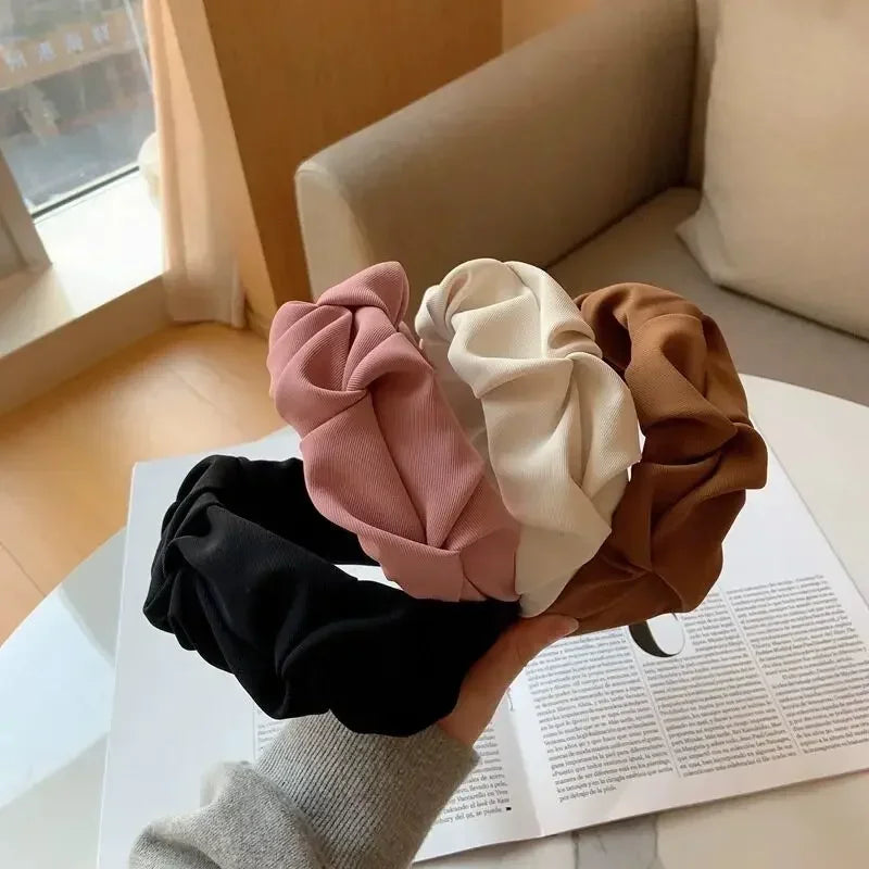 2024 Fashion Hair Accessories Hair Hoop Hair Bands for Women Girls Flower Solid Color Headbands Designer Wide Hairband Headwear