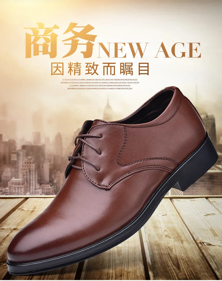 Men Dressing Shoes Formal for Men's Casual Shoe Leather Social Wedding Designer Pointed Toe Black Office Winter Shoes Brand 2024