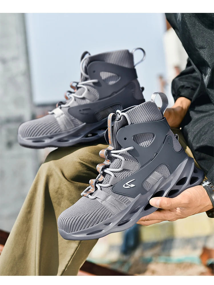 Fashionable, comfortable and casual sports shoes, work boots, anti-puncture and anti-crush safety shoes, men's protective shoes