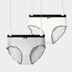 5pcs Women's underwear cotton breathable comfortable briefs summer thin waist briefs girls underwear