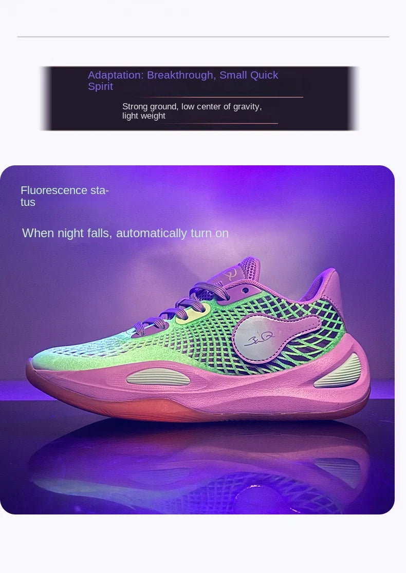 Basketball Shoes for Men and Women in Summer Mesh Breathable Lightweight Soft Sole Low-Top Shock-Absorbing Anti-Slip Wear-Resist