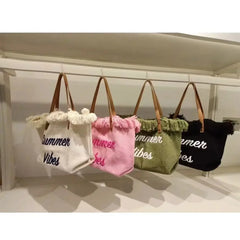 Canvas Women Handbags Large Tote Beach Bag Shopping Bags Underarm Shoulder Bag For Female Casual Top-Handle Bags