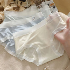 5PCS Fashion Cute Panties for Women Cotton Crotch Female Lingerie Seamless Briefs Underwear Bear Underpants Gifts