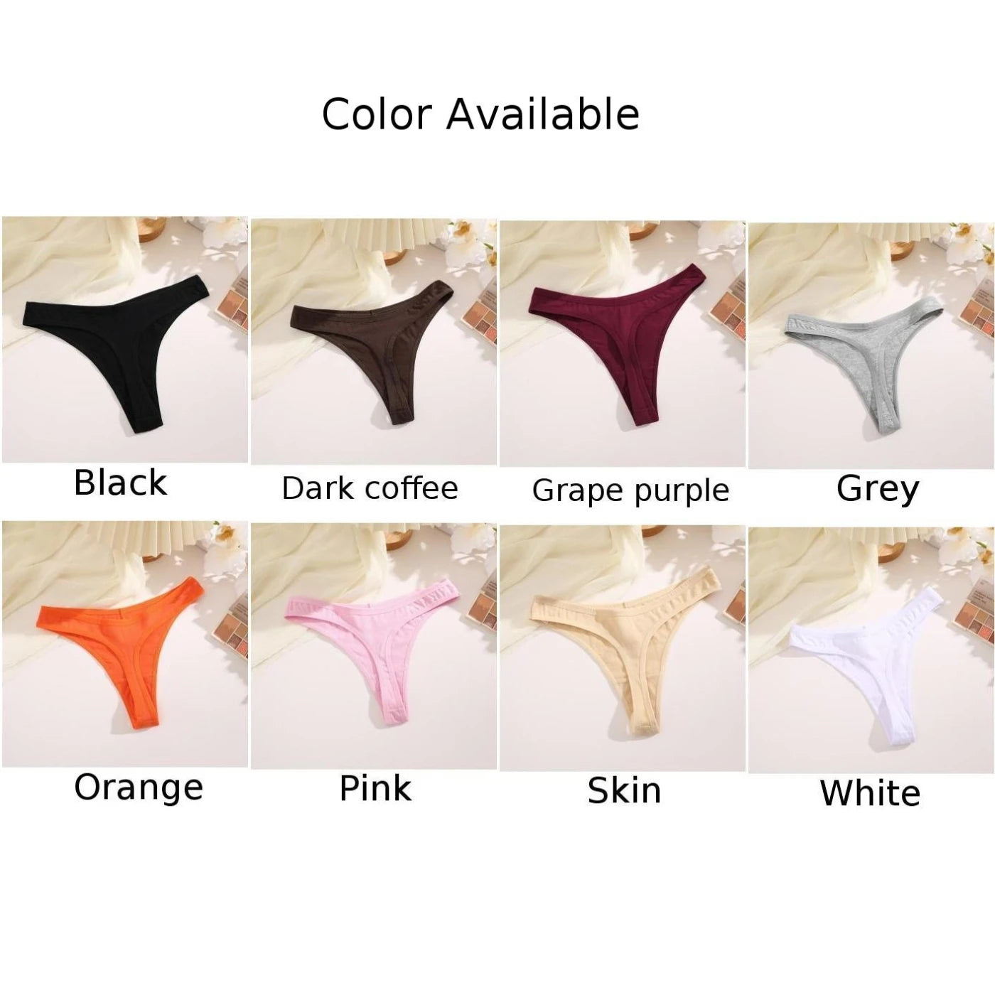 Seamless Cotton Panties Women's Sexy Thong G Breathable Lingerie Lingerie