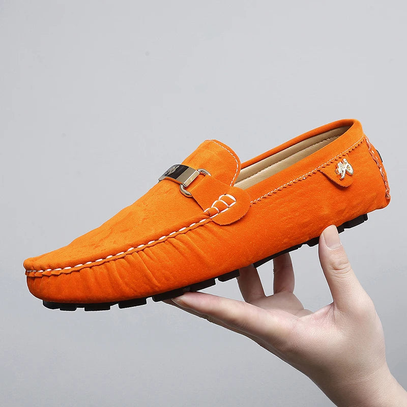2025 New Men's Shoes Small Size Handmade Beanie Shoes 38 Casual 37 Frosted Loafers 36 Slip-On Shoes Driving Shoes for Men and Women