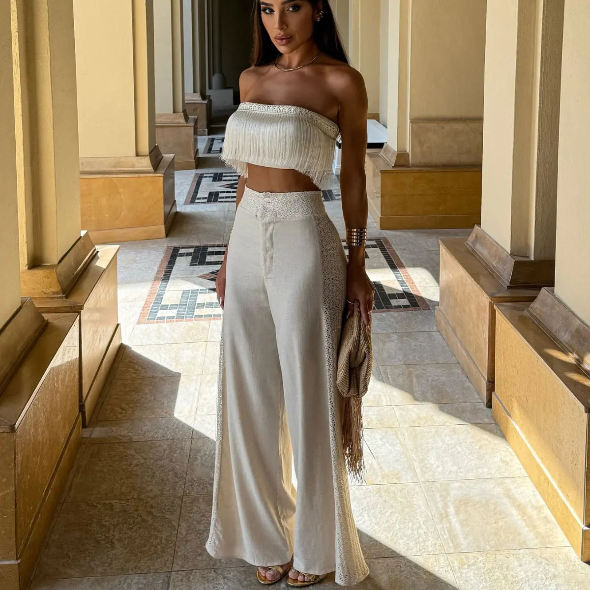 Pant Set Beach Cover Up Print Bikini Cover-ups Pants Women Beachwear Female Swimsuit Cover Up Swimwear Beach Tunic