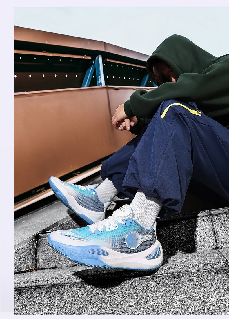 Basketball Shoes for Men and Women in Summer Mesh Breathable Lightweight Soft Sole Low-Top Shock-Absorbing Anti-Slip Wear-Resist