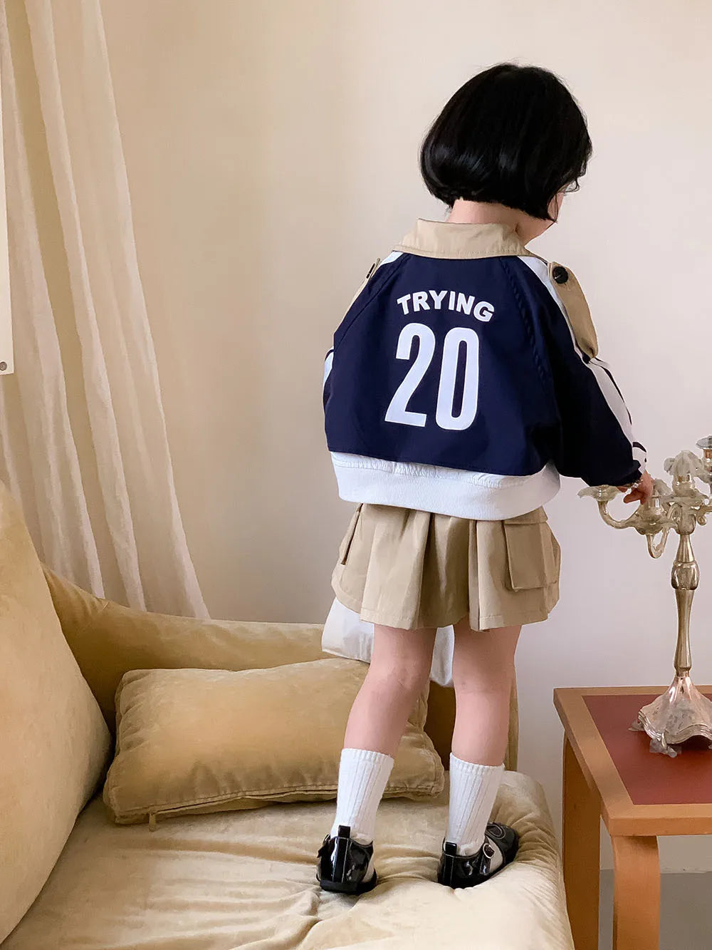 Children Clothing Set Girls Korean Style 2024 New Fashionable Spring and Autumn Suits Girls Baby Coat Short Skirt Two Piece Set