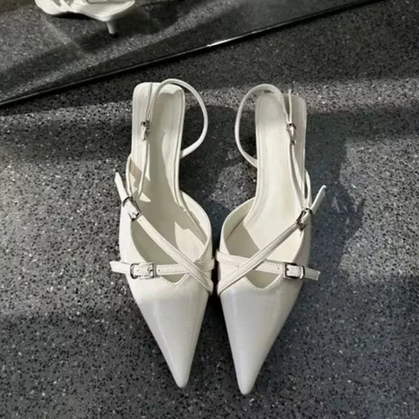 Neue Jeans-Sandalen mit Absatz für Damen, spitzer Absatz, elegante Business-Schuhe für Damen, wunderschöne High Heels, Sandalen, Zapatos Mujer