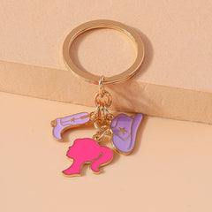 Fashion Women Hat Shoe Pendants Keychain for Car Key Handbag Purse Hanging Keyrings Accessories DIY Jewelry Gifts