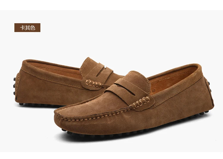 38-50 Shoes Men Casual Shoes Fashion Men Shoes Genuine Leather Men Loafers Moccasins Slip on Men Flats Male Driving Shoes