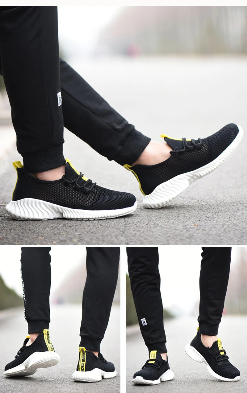 Lightweight Comfort Safety Shoes For Men Women Work Shoes Sneakers Steel Toe Shoes Puncture-Proof Breathable Protective Shoes