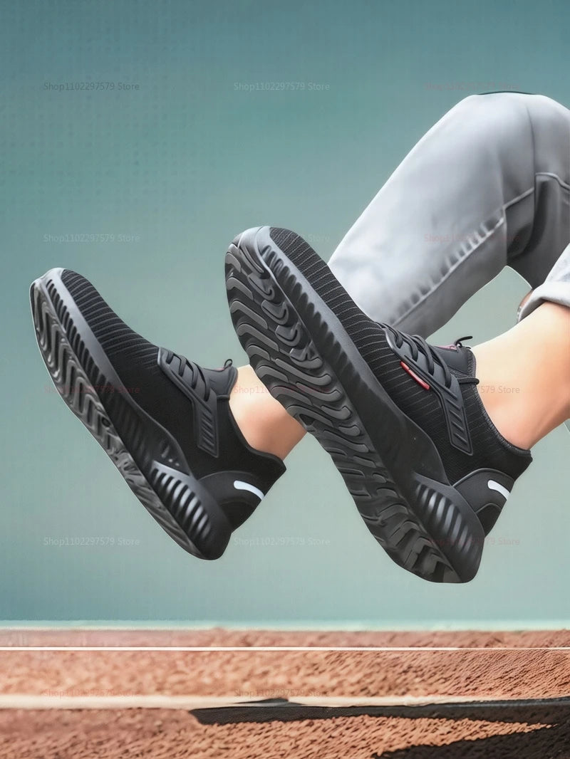 Men's steel safety work shoes Durable protective toe boots Comfortable sliding-resistant footwear factory industry safety·