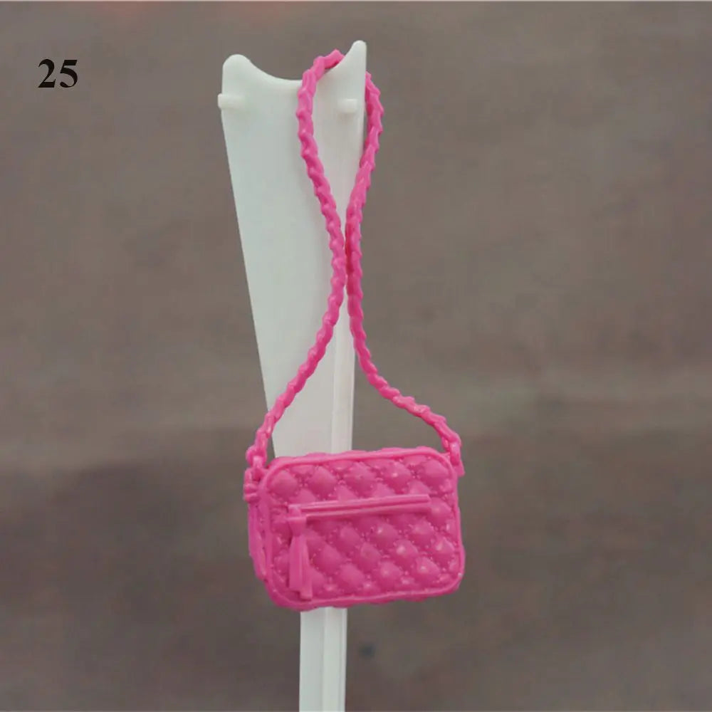34 Styles Accessories Dollhouse Kids Toys Purse Dolls Handbag 1/6 Doll Accessories Lady Plastic Bag